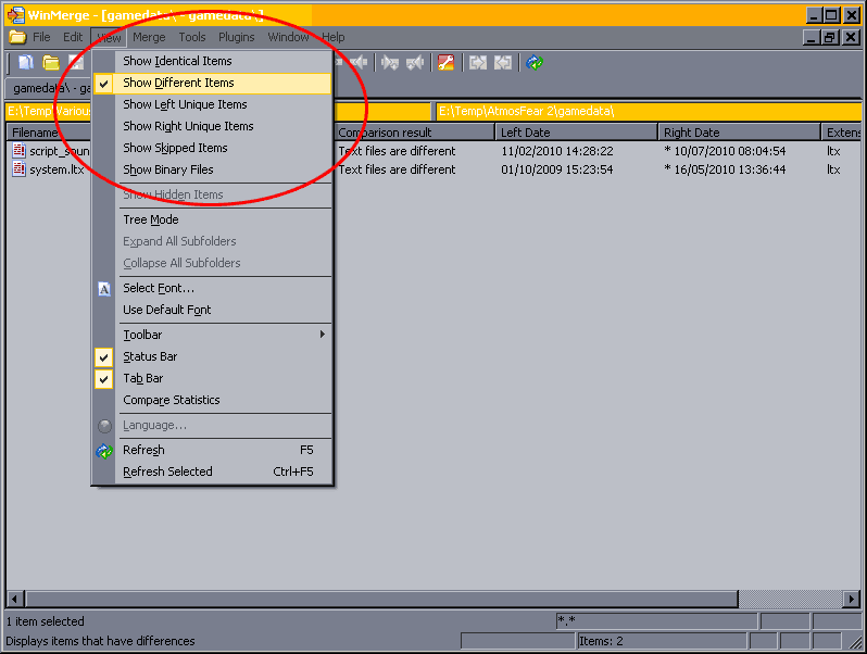 winmerge create patch file